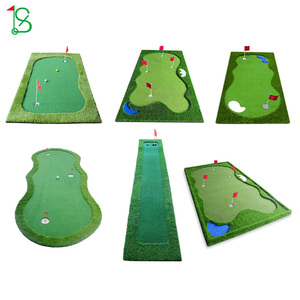 Chất Lượng Cao Có Thể Gập Lại Đặt Màu Xanh Lá Cây Golf Thực Hành Đào Tạo Hỗ Trợ Tùy Chỉnh Trong Nhà Ngoài Trời Golf Đặt Mat Cho Mini Sân Gôn - Product Image 1