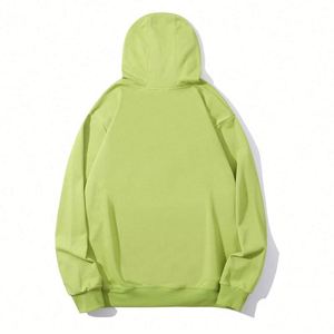 Sudaderas Personalizadas con Capucha para Hombre, Talla XXXXL, 10 MOQ, 280 g/m², Verde Neón, 80% Algodón, Letras en Relieve, Manga Larga, con Parches - Product Image 1