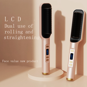 Brosse lissante en céramique tourmaline, ions négatifs, anti-frisottis, sans dommages pour les <span class=keywords><strong>cheveux</strong></span>, 3 réglages de température, appareil de coiffage - Product Image 6