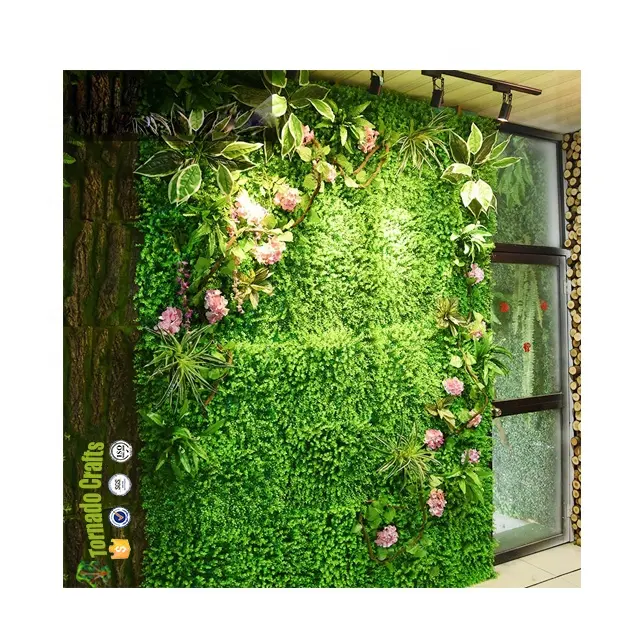 artificial green grass wall hang plant for indoor decorative California