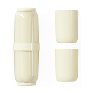 Set de Viaje Portátil con Vaso de Lavado, Cuatro Compartimentos para Almacenamiento Dental, Separación en Seco/Húmedo y Vaso para Gárgaras - Product Image 5
