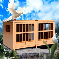 Cage de reproduction et de ménage pour pigeons, en plastique rectangulaire, taille moyenne, toutes saisons, avec nichoir combiné pour l'accouplement et la reproduction domestique.