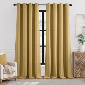 Elegant Blackout Grommet <strong>Curtains</strong> &amp; Drapes For Bedroom Enhancing Privacy And Style Anti Bacterial