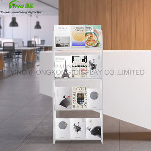 Étagère sur pied double face métallique à 4 niveaux, pour usage léger, pour étagères de supermarché. - Product Image 4