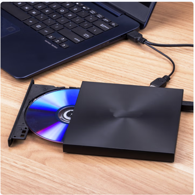 USB 2.0 Slim Portable External Optical Drive SDRW-08U7M-U CD-RW Burner Player for Laptop Notebook PC Desktop Computer
