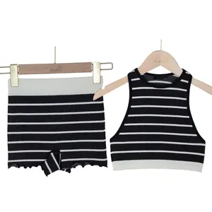 FLW Baby Summer Fashion Tank Top and Shorts 2pcs Girls Clothing Cute Kids Clothes Sets
