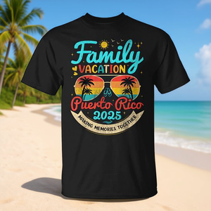 Camiseta para Vacaciones Familiares en Puerto Rico 2025, Recuerdos de Viaje a la Playa - Product Image 3