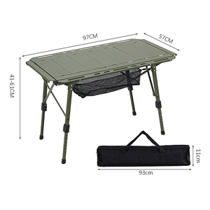 Bàn nướng ngoài trời hiện đại bằng kim loại, kết hợp linh hoạt, mở rộng, bàn dã ngoại chiến thuật, bàn gấp gọn, dùng cho nhà bếp và cắm trại - Product Image 2