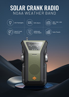 Radio d'urgence robuste de qualité militaire NOAA WB FM AM solaire à manivelle 4000mAh