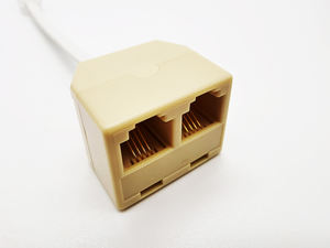 RJ11กับซ็อกเก็ตสอง RJ11ตัวแยกพอร์ตตัวเมียปลั๊ก RJ11ไปยังแจ็ค<span class=keywords><strong>2</strong></span>ตัวสายโทรศัพท์ขั้วต่อ6P4C Cat3 1ถึง<span class=keywords><strong>2</strong></span>เทอร์มินัล - Product Image 6