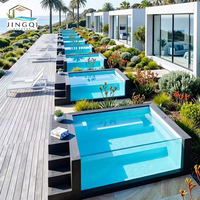 Piscine hors sol en fibre de verre pour spa familial décoratif, jacuzzi, jardin privé, extérieur, directement de l'usine