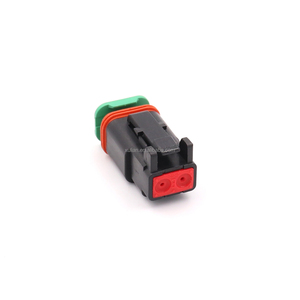 ขั้วต่อรถยนต์แบบกันน้ำ PA66 สีดำแบบกำหนดเอง 2 ขา ตัวเมีย ยี่ห้อ Car Sensor Plug รุ่น <span class=keywords><strong>DT06</strong></span>-<span class=keywords><strong>2S</strong></span>-<span class=keywords><strong>CE06</strong></span> - Product Image 4