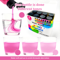 TIMESRUI 8 Couleurs/Ensemble Pigment Liquide à Base d'Eau Haute Concentration pour Ciment Plâtre Teinture Néon Colorant Débutant Jesmonite