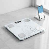 Balance personnelle intelligente avec IMC pour personnalisation OEM/ODM, capacité 180 kg, précision 100 g, verre haute résistance