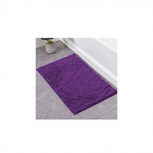 Tapis de sol en chenille moderne lavable et réversible UOO, résistant aux taches, avec base antidérapante en PVC - Product Image 1