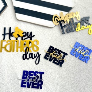 Honey And Sweetness Fathers Day <b>Cake</b> <b>Decoration</b> Acrylic Cupcake Topper Ins Style Father's Day Party <b>Supplies</b> - Product Image 3