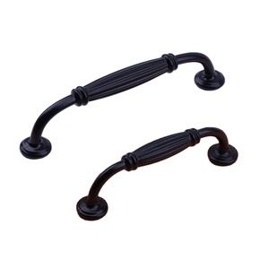 Zinc Alloy Furniture Handles &amp; <strong>Knobs</strong> Matte <strong>Black</strong> Cabinet Pulls for Living Room Wardrobe Cabinet Drawer Cupboard - Product Image 1