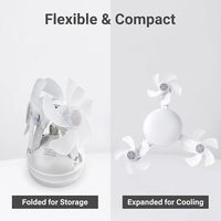 Ventilateur de plafond LED E26 E27 à 5 pales, pliable, avec télécommande, pour salon et usage domestique