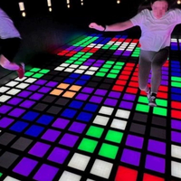 Plancher de danse interactif LED RGB Marslite, indice de protection IP65, 30x30cm, dalles à détection de mouvement, utilisation en extérieur