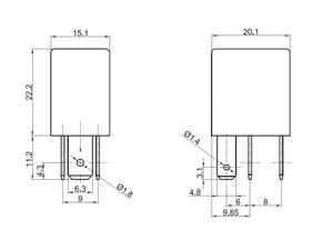 Relais à 4 broches micro automobile, 12V, 30a, livraison gratuite - Product Image 3