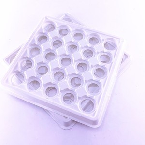 <b>Plastic</b> Battery Storage <b>Tray</b> Rectangle 24 Compartments Stackable For Desk Organization - Product Image 2