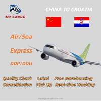 Agent de fret aérien Chine-Croatie, transport aérien régulier pour les marchandises e-commerce livrées aux zones commerciales et industrielles de Split