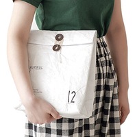 Tas Pendingin Makan Siang dari Kertas Tyvek Dupont Berinsulasi, Tahan Air, Tahan Lama, Ramah Lingkungan, Dapat Dicuci, dengan Logo Kustom Grosir