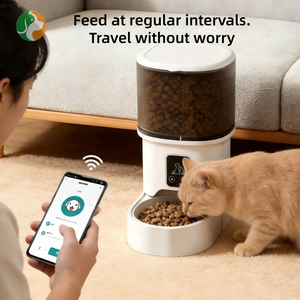 스마트 와이파이 자동 고양이 사료 급식기 카메라 휴대용 원격 제어 애완동물 급식기 비디오 원격 제어 스마트 급식기 (강아지, 고양이용) - Product Image 1