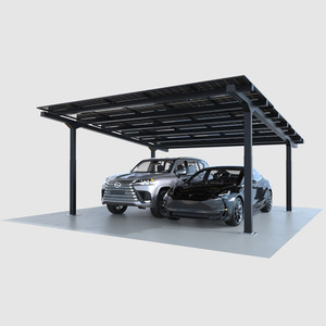 Abri de voiture carré JCHX à 4 piliers, au sol, imperméable, pour panneaux solaires, fabricants de abris de voiture - Product Image 4