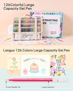 बड़ी क्षमता जेल पेन सूट 168 रंग कस्टम लोगो कस्टम पैकेज छात्र सेट - Product Image 3