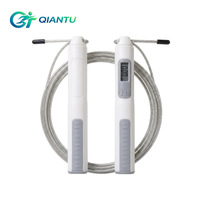 Cuerda de Saltar Electrónica Blanca Qiantu, Cuerda de Saltar Digital con Contador