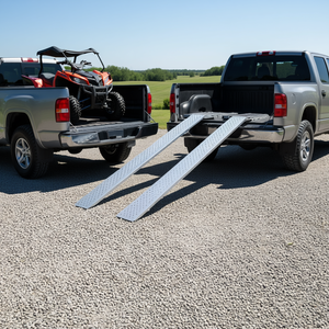 Rampes de chargement en aluminium 78"Lx8.5"W capacité 880lbs pour ATV, pick-up, tondeuse à gazon, moto tout-terrain, souffleuse à neige, voiturette de golf - Product Image 2