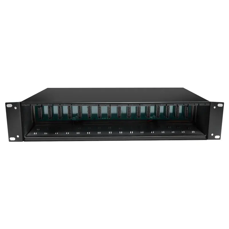 Factory wholesale Rack Mount Chassis,Single/Dual Power Supply Fiber Optic Media Converter Chassis/ Empty Rack Mount16Slots