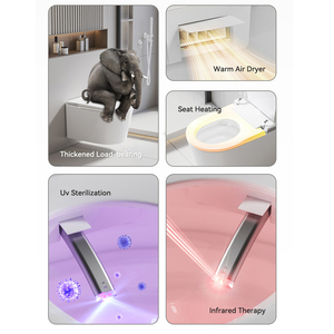 Nouvel arrivage Toilette intelligente murale haut de gamme de bonne qualité couleur blanche Inodoro Salle de bain suspendue au mur Toilette intelligente automatique - Product Image 2