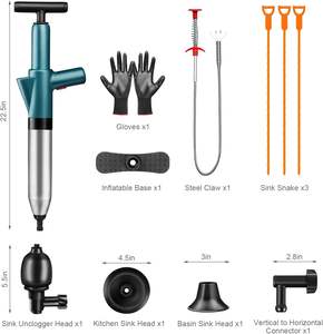 Bomba de Aire Portátil para Pruebas de Presión en Cocina, Drenaje de Baño, Desatascador de Tuberías y Limpieza de Drenajes - Product Image 6