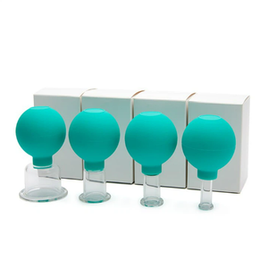 Gesundheits massage Vakuum Schröpfen Tassen Set Gummi kopf Glas <span class=keywords><strong>Anti</strong></span> Cellulite Massage Chinesische Therapie Gesicht Schröpfen Set Dosen - Product Image 1