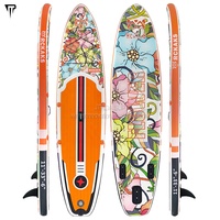JTRDA 11 'Flower design Dropshipping planche à pagaie gonflable avec siège paddleboard sup sap board wake planche de surf paddle board