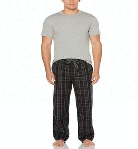 Taglia grande <span class=keywords><strong>uomo</strong></span> in cotone <span class=keywords><strong>pigiama</strong></span> Set T Shirt e pantaloni lunghi abbigliamento da notte morbido per gli uomini - Product Image 2