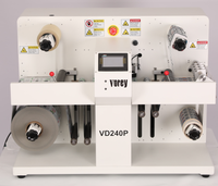 Machine de découpe numérique d'étiquettes à grande vitesse VOREY VD240 automatique de bureau de petite taille, à rouleaux, 2 têtes, lames en acier tungstène