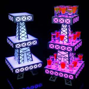 แก้วอะคริลิคทำจากโลหะใช้แสดงไวน์ชั้นวางแก้วเครื่องดื่มค็อกเทลที่วางถ้วยแก้วเสิร์ฟเครื่องดื่ม - Product Image 4