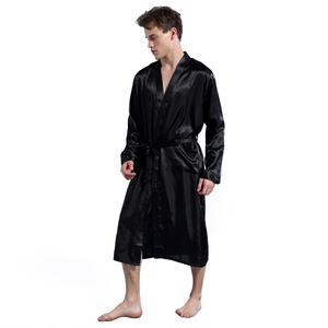 <span class=keywords><strong>Peignoir</strong></span> léger pour <span class=keywords><strong>homme</strong></span> en satin uni, respirant, à séchage rapide, coupe ample, <span class=keywords><strong>grande</strong></span> <span class=keywords><strong>taille</strong></span>, manches longues, printemps et automne - Product Image 5