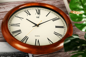 <span class=keywords><strong>Reloj</strong></span> <span class=keywords><strong>de</strong></span> Pared <span class=keywords><strong>de</strong></span> Madera <span class=keywords><strong>de</strong></span> Alta Gama con Números Romanos para Sala <span class=keywords><strong>de</strong></span> Estar - Product Image 4