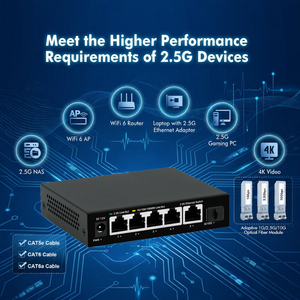 <span class=keywords><strong>Switch</strong></span> Ethernet non géré 5 ports 2,5 Gbit/s pour console de jeu, PC, NAS avec port SFP+ 10G en uplink - Product Image 4