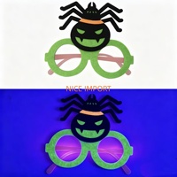 Lunettes de fête lumineuses de style maison hantée pour Halloween, décorations de nuit d'Halloween, couleurs néon, adaptées aux enfants