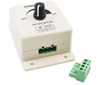 ESann DC12-24V 8A bouton manuel gradateur interrupteur retard hors projecteur luminosité couleur unique led mono contrôleur de gradation