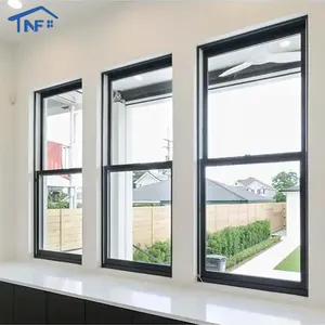 36 Inch 56 Inch Vertical Sliding Glass Double Hung Windows Aluminum Modern Double Hung Windows With Screen
