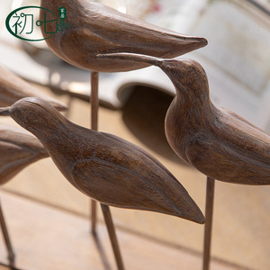 Figuras de pájaros estilo rústico americano, juego de varias piezas de hierro forjado para decoración de sala de estar - Product Image 2