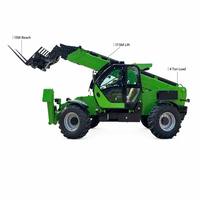 Chariot télescopique Euro V Perk Ins 4 tonnes, portée 17,5 m, essieux Carraro, moteur Stage V, spécifications européennes, machine de construction