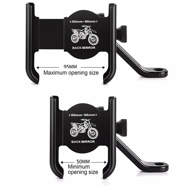 Full protection Bike Cell Phone Holder Mount Aluminum Alloy 360 Security Lock Scooter Motorcycle Cell Phone Holder for Bicycle