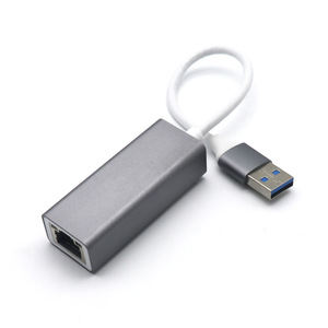 Tarjeta de red USB 3,0 Gigabit de aleación de aluminio con luz indicadora, adaptador de puerto de red USB 3,0 a RJ45 sin unidad de alta velocidad - Product Image 2